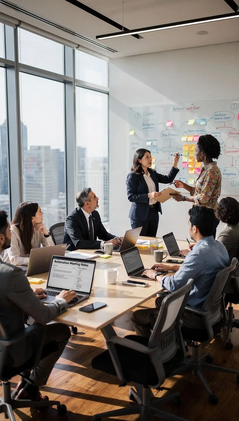 Illustration of robotic process automation concepts and basics.