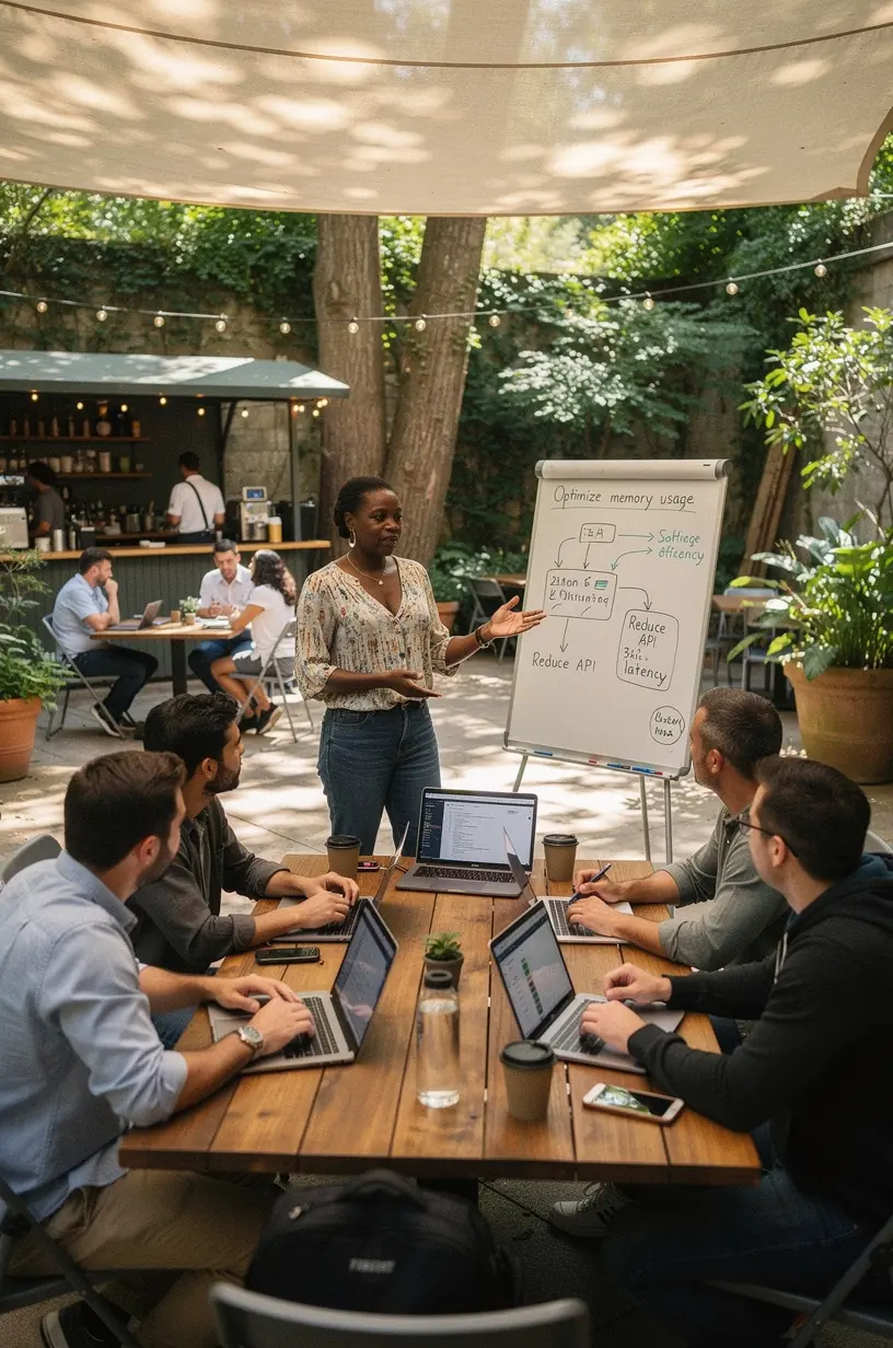 Professional team collaboration